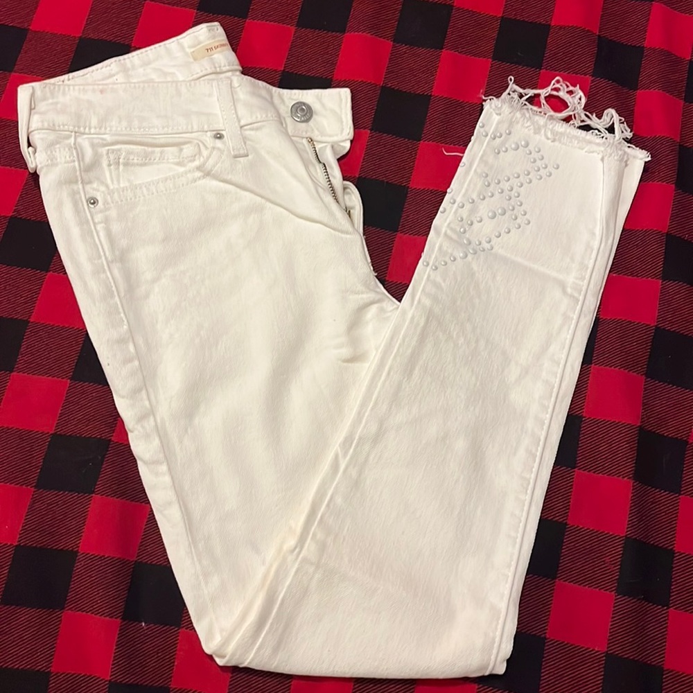 Levi 711 ankle skinny white jeans size 26